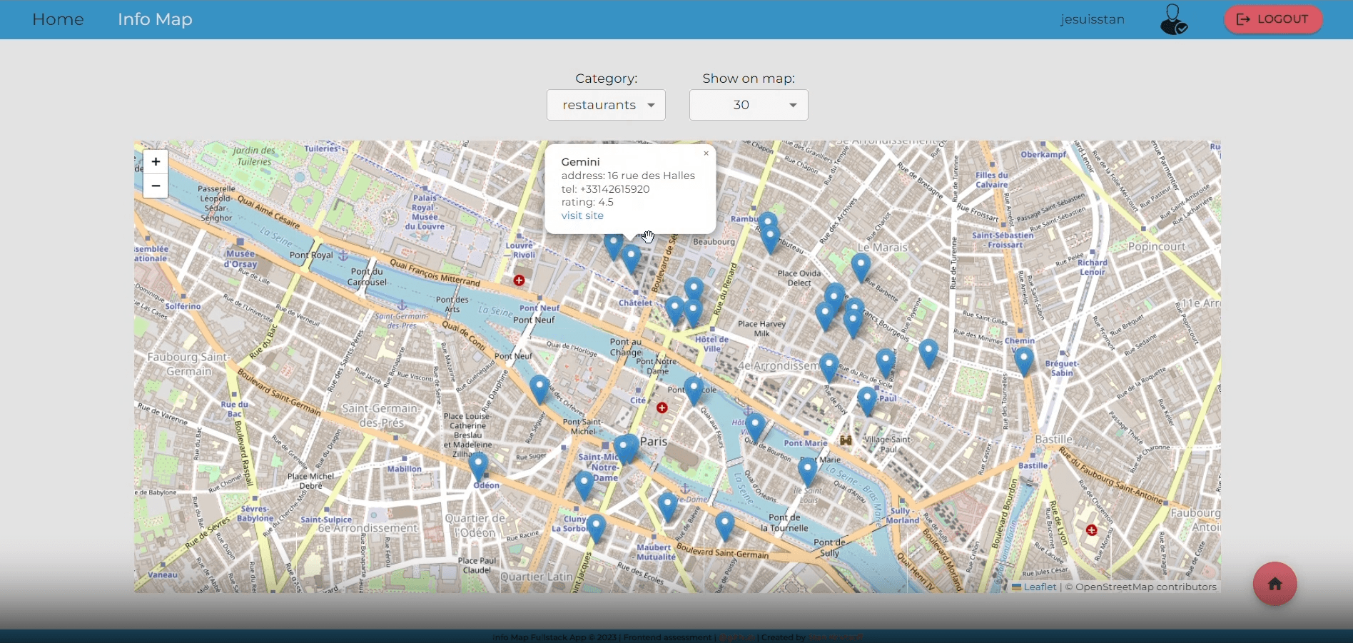 Info Map App